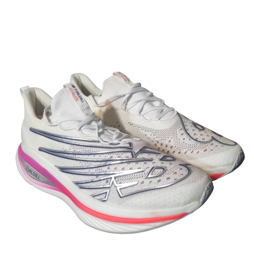 New Balance Women's White and Pink Athletic Shoes